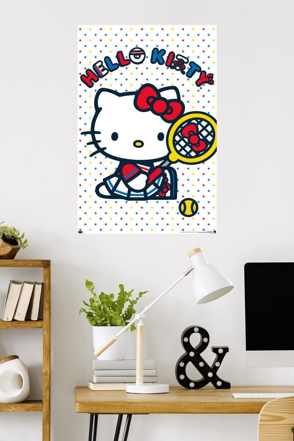Hello Kitty and Friends: 21 Sports - Kitty Tennis Wall Poster, 22.375" x 34"