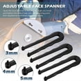 thumbnail image 4 of Set of 3 Steel Adjustable Face Wrench Pin Pliers Tools for Angle Grinder Back Pads, Including 3/4/5mm Drilled, 4 of 5