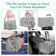 thumbnail image 5 of CshidWorld TSA Airline Approved Collapsible Cat Carrier for Large Cats and Small Dogs up to 25lbs, Soft-Sided Travel Dog Carrier (Gray), 5 of 7