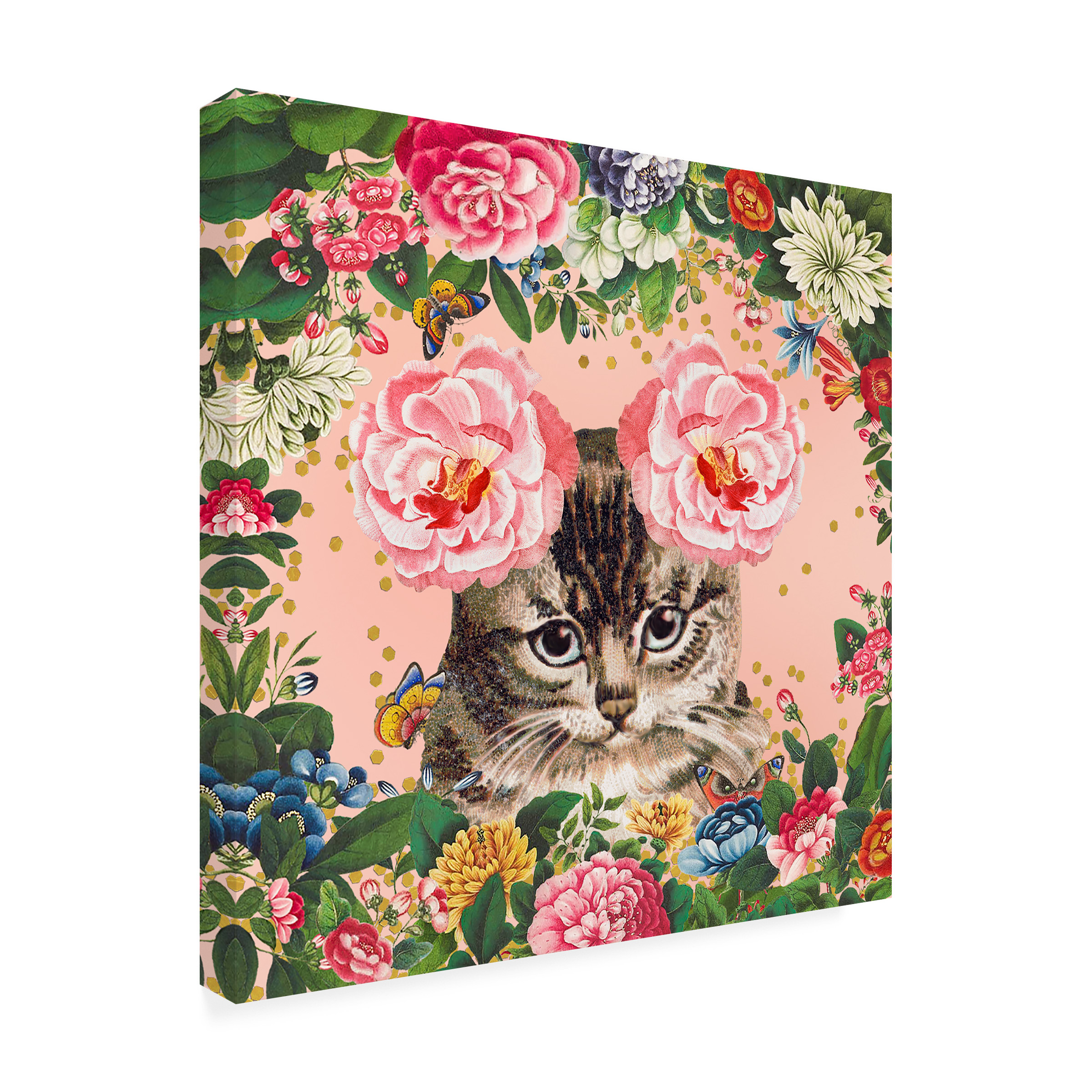 The Font Diva 'Cat Garden' Canvas Art