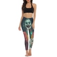 thumbnail image 5 of Joker Harley Quinn Yoga Pants Women High Waisted Tummy Control Non See-Through Elastic Running Workout Yoga Leggings Pants, 5 of 7
