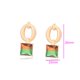 thumbnail image 2 of Aretes Colgantes Dama Swarovski Verde Naranja Oro 14K Lam dorado Unitalla, 2 of 7