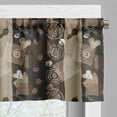 thumbnail image 5 of Ambesonne Brown Valance & Curtain, Coffee Typo Hearts Beans, 55"x24", Brown, 5 of 7