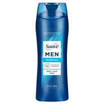 Suave Men Refreshing 2-in-1 Body & Face Wash with Glycerin & Vitamin E, 18 FL OZ