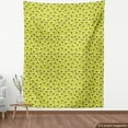 thumbnail image 4 of Floral Fabric by the Yard, Doodle Style Branches Herbs Plantation Leafy Details, Upholstery Fabric for Dining Chairs Home Decor Accents, Yellow Green Fawn by Ambesonne, 4 of 5