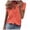 *Orange, variant on ClodeEU Women's V Neck Short Sleeve Top,Casual Blouse with Ruffle Hem Orange,Womens Plus S