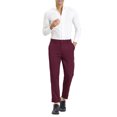 thumbnail image 2 of Lars Amadeus Men's Vertical Stripes Flat Front Chino Dress Pants, 2 of 5