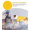 thumbnail image 6 of Dog Raincoat, Waterproof Hooded Dog Rain Jacket, Adjustable Dog Raincoat with Hood Leash Hole, Lightweight Pet Raincoat with Reflective Strip, Dog Raincoats for Small Medium Large Dogs (M, Yellow), 6 of 7