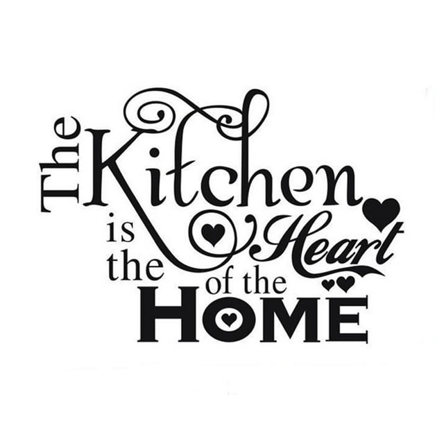 Billuyoard Pegatinas de pared con letras de cocina de PVC, papel tapiz para comedor, calcomanías artísticas, 30x42cm Type3
