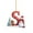 S, variant on Christmas Snowman 26 Letter Alphabet Pendant Ornaments Hangs Home Decor