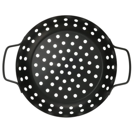 BESTYASH Black Circular Grilling Plate Heat-Resistant for Outdoor Bbq