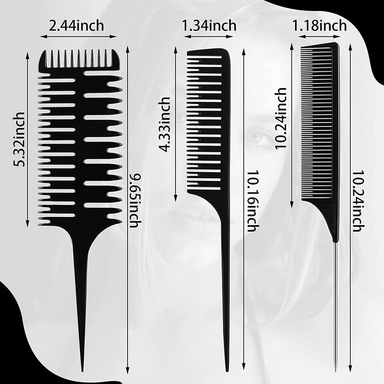 Weaving Highlight Rat Tail Stylist Comb for Hair Highlighting and More  [Black] - Royal Moroccan