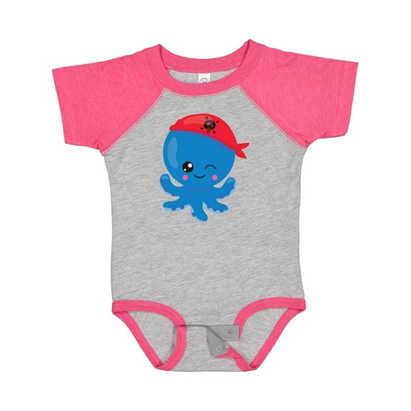 Inktastic Pirate Octopus, Cute Octopus, Little Octopus Boys or Girls Baby Bodysuit