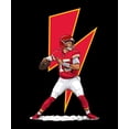 thumbnail image 2 of Game Garment Football Graphic Tee Kansas City Quarterback Throw Lightning Mens T-Shirt - QB#15 Black XS-3XL, 2 of 5