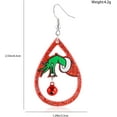 thumbnail image 6 of Sdmnsg-T Christmas Earrings for Women Red Green Christmas Jingle Bell Earrings Glitter Teardrop Dangle Earrings Holiday New Year Christmas Jewelry Gift, 6 of 6
