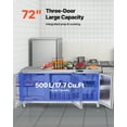 thumbnail image 2 of VEVOR Commercial Freezer Prep Table Stainless Steel 72 inch Triple Door, 2 of 9