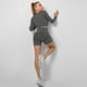 thumbnail image 4 of Ropa deportiva de Yoga para mujer, conjunto de dos piezas de gimnasio, Top corto de manga larga, pantalones cortos, conjunto deportivo, trajes de Fitness, ropa de entrenamiento, 4 of 5