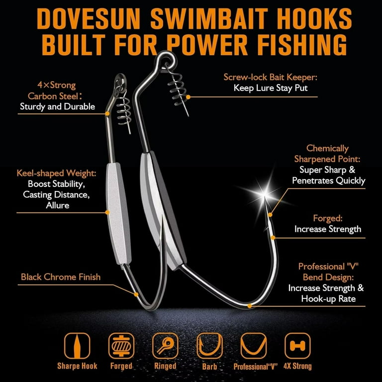 bass fishing weighted hooks 4pc Corkscrew – Angler's Club TWISTLOCK FIXED Owner Weighted Twistlock Light 4/0