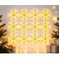thumbnail image 5 of Christmas Snowflake Decorative Wall Lights 12PC LED Snowflake Shape Lamps for Indoor Living Space Wall Decor (Yellow), 5 of 7