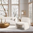 thumbnail image 5 of Pasargad Home Zarina Upholstered Modern Accent Chair in Ivory, 5 of 8