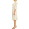 thumbnail image 5 of Nlife Women 3/4 Sleeve Round Neck Swing Midi Dress,2XL, 5 of 10