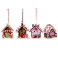 thumbnail image 1 of 4Pcs Maison de Noël en Forme de Parure Polymère Argile Artisanat Maison Modèle Décoration, 1 of 6