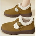 thumbnail image 2 of Women's Casual Low - Heel Winter Shoes - Warm, Comfortable Round - Toe Cotton - Upper Shoes with Artificial Short Plush Lining, 2 of 7