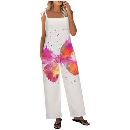 

adviicd White Jumpsuits For Women Women s 2023 Summer Jumpsuit Casual Short Sleeve Wrap V Neck Belted Wide Leg Pants Rompers Red XL