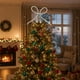 thumbnail image 5 of Hogar y cocina, Decoración del hogar, Decoración navideña, Adornos de metal con lazos de diamantes de imitación para la parte superior del árbol de Navidad, adornos para fiestas, adornos de hierro par, 5 of 8