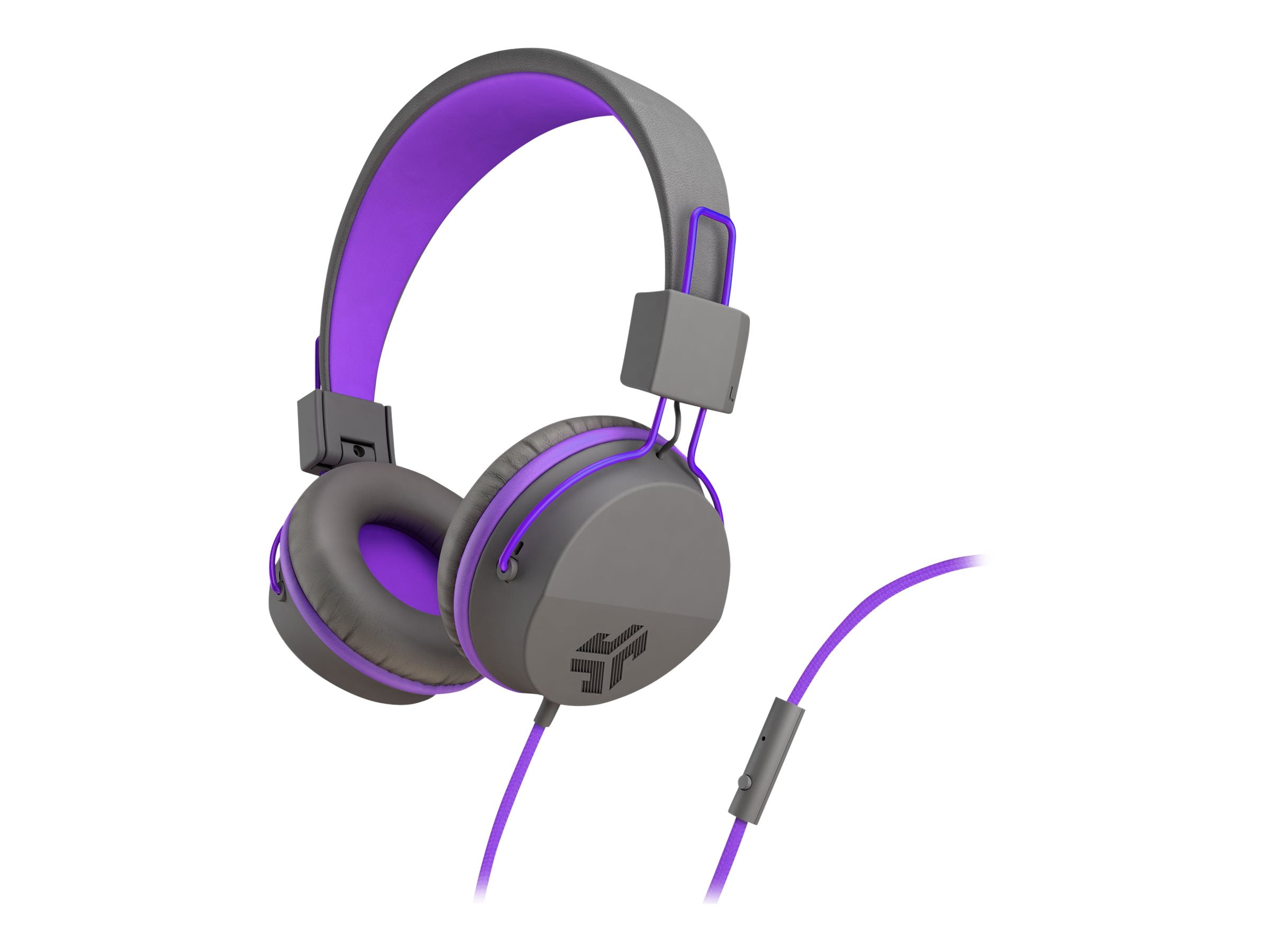 JLab Audio Neon On Ear Headphones with Universal Mic Gray