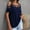 Navy, variant on Njoeus Going Out Tops for Women Tshirts Shirts for Women Women's Cold Shoulder Tops Mesh Short Sleeve Sexy Casual Blouse Womens Summer Off The Shoulder Tops Pullover S-3Xl Ladies Tops and Blouses On C