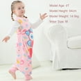 thumbnail image 3 of WUXIAN Toddler Baby Kids Boys Girls Cartoon Jumpsuit Wearable Blanket Sleep Bag Clothes Children Leisure Dailywear, 3 of 5