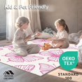 thumbnail image 4 of ODIKA 10' Machine Washable Non-Slip Area Rug, Insect Print Delicate Design High Traffic Rug, Pink, 237641, 4 of 5