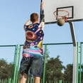 thumbnail image 5 of Naloa Space Colorful Donut Basketball Jersey Reversible Men's Mesh Athletic Sports Shirts Training Practice S-4XL3X-Large, 5 of 6