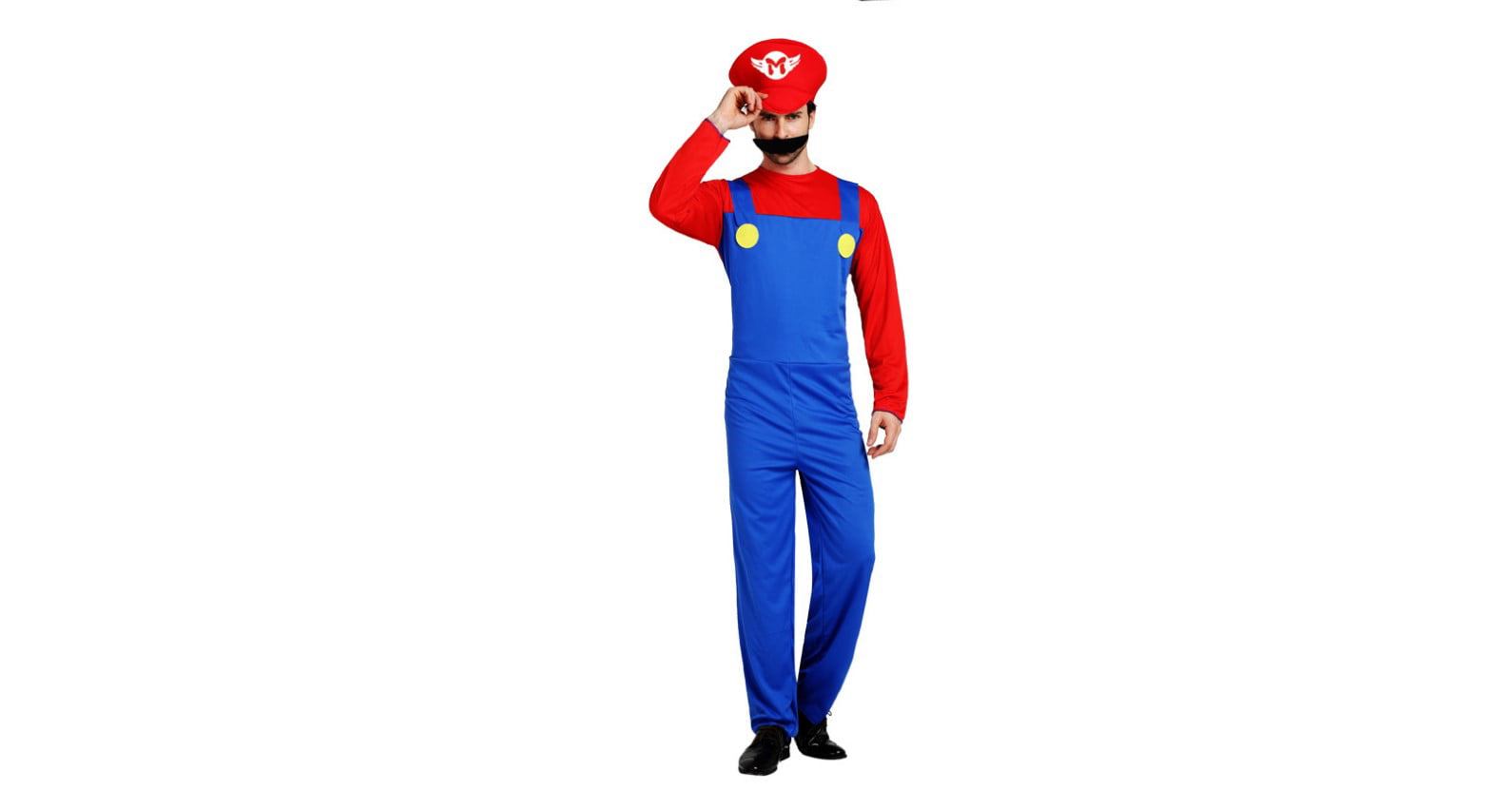 Mens Adult Kids Super Mario and Luigi Fancy Dress Plumber Bros Costume 