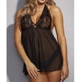 thumbnail image 4 of Gibobby Conjuntos de bragas con sujetador Ropa de dormir Conjuntos de lencería Lencería de encaje y mujeres sexy Nuevo sujetador Pijamas(Negro, M), 4 of 5