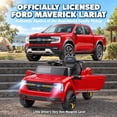 thumbnail image 2 of Funcid 24V Ride on Toys, Licensed Ford Maverick Lariat 4WD Ride on Cars with Remote Control for Kids 3-5 Aged, Single Seater Electric Car Pickup Truck with Bluetooth, Music & Large Trunk, Red, 2 of 8