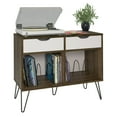 thumbnail image 3 of Novogratz Concord Turntable Electronic Stand with Drawers for up to 60 lbs, Brown Oak, 3 of 8
