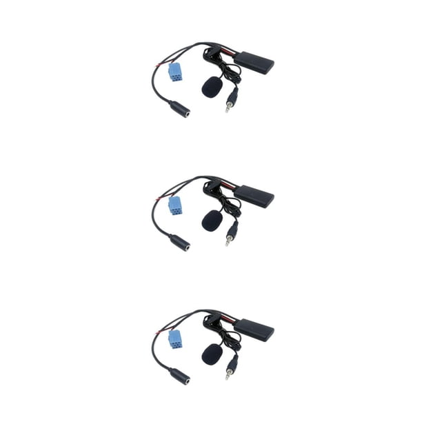 Methold Cable de entrada auxiliar Bluetooth 5.0 con micrófono auxiliar ISO de 8 pines para radio Blaupunkt Type1 NO1