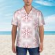 thumbnail image 2 of Fotbe Christmas Snowflakes Camisa Hawaiana para Hombre Unisex – Camisa Casual de Verano con Botones de Manga Corta de Algodón y Lino,3X-Large, 2 of 7