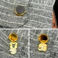 thumbnail image 5 of Pack of 10pcs Brass Cufflinks Button Covers Cuff Links for Male Female, 5 of 9