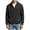 Black, variant on Josdec Men Waffle Knit Lapel Cardigan Jacket, Solid Color Long Sleeve Button Front Outerwear, Casual Fall Winter Layering Tops S-5XL