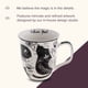 thumbnail image 5 of Karma Gifts - Taza bohemia de 16 onzas en blanco y negro para gatos, bonita taza de café y té, tazas de café de cerámica para mujeres y hombres, 5 of 7