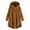 Brown, variant on Women's Hooded Cardigan Vintage Fuzzy Jacket Winter Open Front Fleece Ponchos Cape Cloak Coat Long Sleeve Pollover Plus Size Button Top Dress