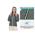 thumbnail image 3 of Little Donkey Andy Women's High-performance Waterproof Rain Jacket Ultra Lightweight Outdoor Rain Coat Shell Grey XXL, 3 of 7