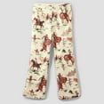 thumbnail image 5 of Stretch Jeans For Women Straight Leg Floral Print Fashion Elastic Denim Pants Lightweight Outdoor Hiking Pants With Pocket Beige L, 5 of 8