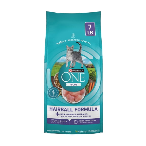[Multiple Sizes] Purina ONE Hairball, Natural Dry Cat Food, Hairball Formula