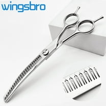 wingsbro Dog Down Curved Thinning Scissors, 7 inches Sharp Pet Grooming Scissors, Pet Shears for Groomer