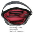 thumbnail image 3 of Vonmay Hobo Bag for Women Classic Buckled Shoulder Bag Soft Leather with Zip Pockets, 3 of 5