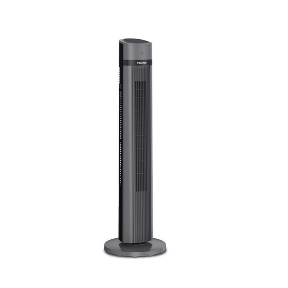 PELONIS Ventilateur Tour Oscillant avec Télécommande 40 Pieds' Ventilateur Silencieux avec 3 Vitesses et 3 Modes Minuterie 15 Heures Affichage LED pour Chambre Bureau à Domicile, Noir